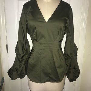 NY & Co Ruched Sleeve Top